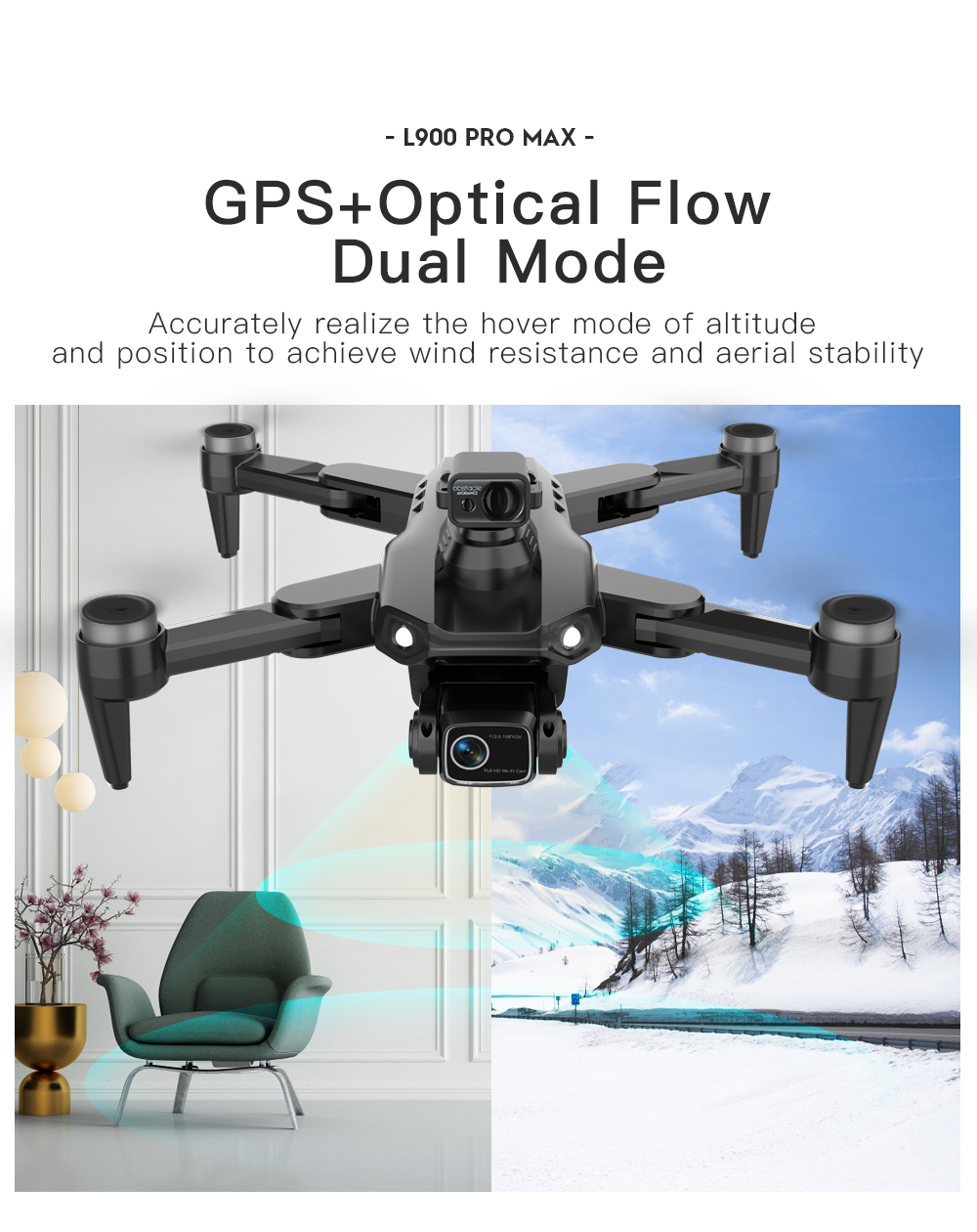 LYZRC L900 PRO MAX Laser obsta - Drone Gps Mount 评论和价格